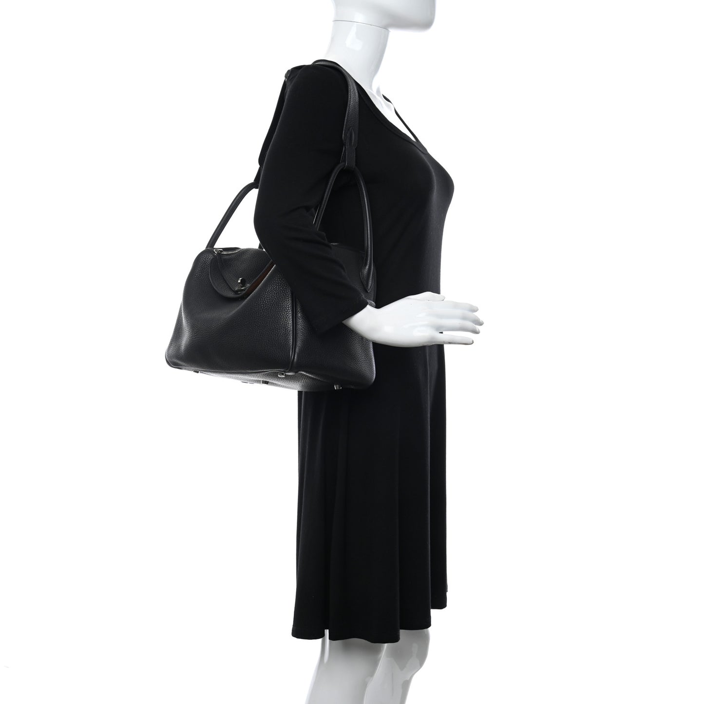 Taurillon Clemence Verso Lindy 30 Black Toffee