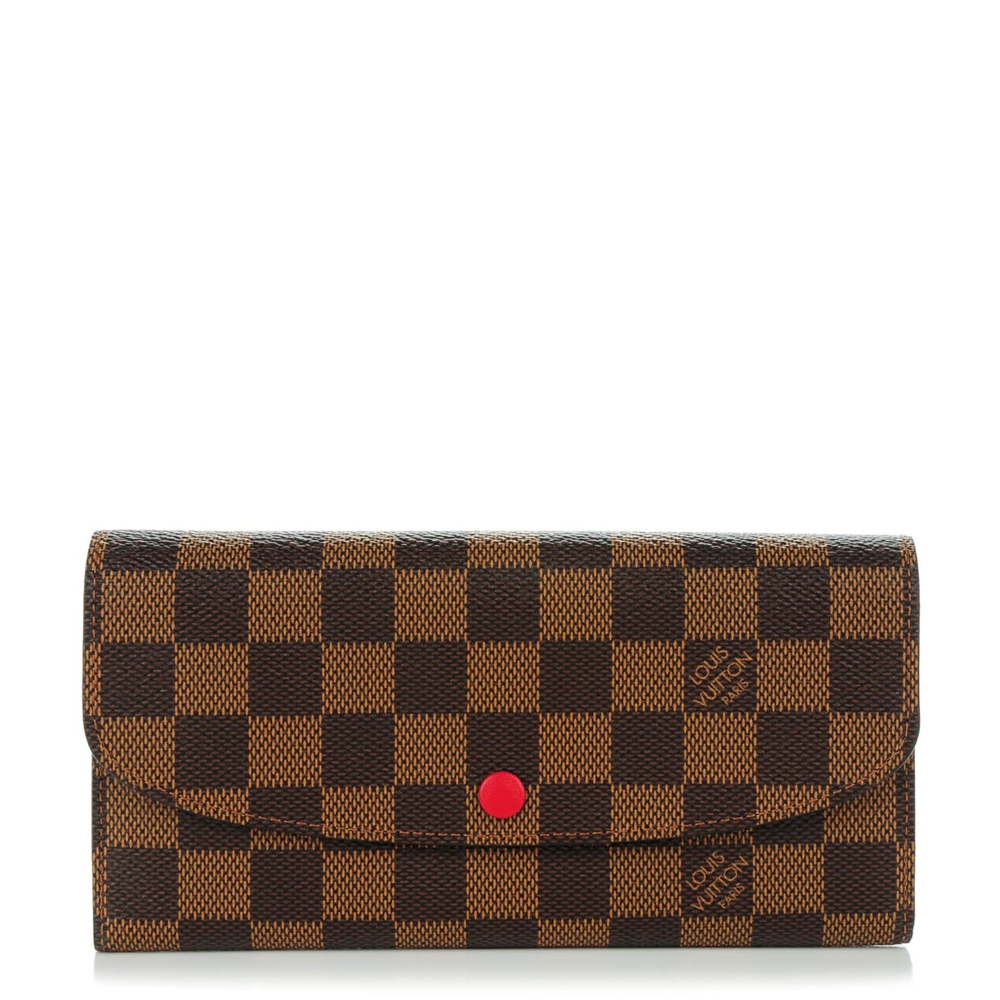 Damier Ebene Emilie Wallet Red