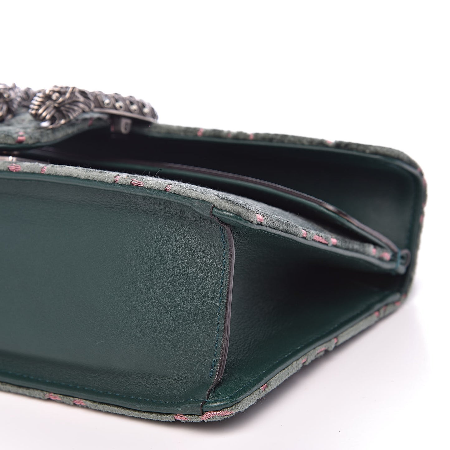 Velvet Moon Calfskin Crystal GG Monogram Small Dionysus Shoulder Bag Avio Dusty Pink Black Diamond