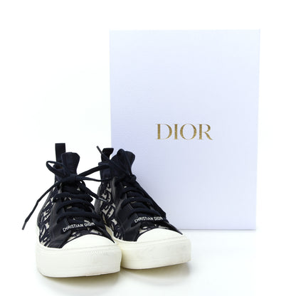 Christian Dior Technical Knit Calfskin Oblique Womens Walk'n Dior Mid Top Sneakers 38.5 Deep Blue 11 of 11