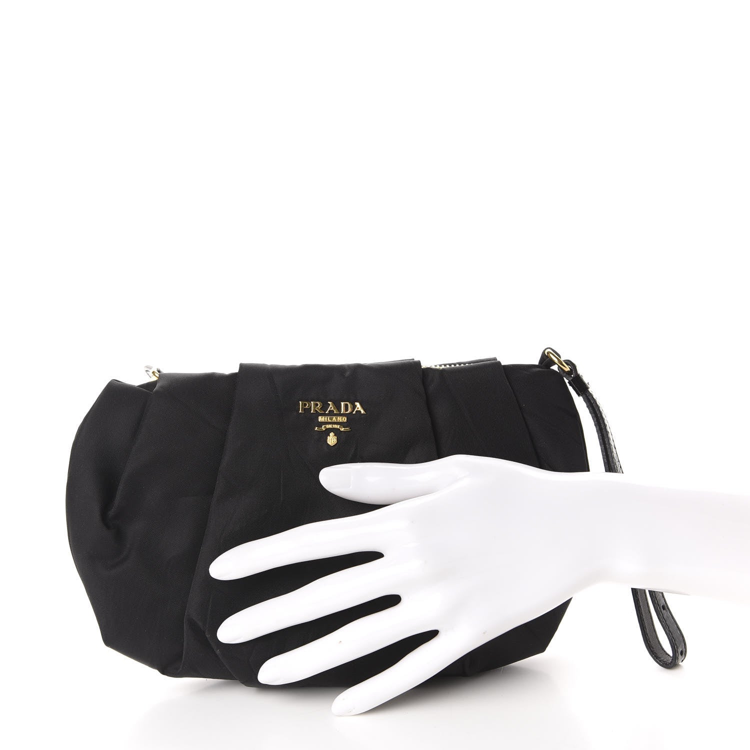 Prada Tessuto Nylon Wristlet Black 2 of 9