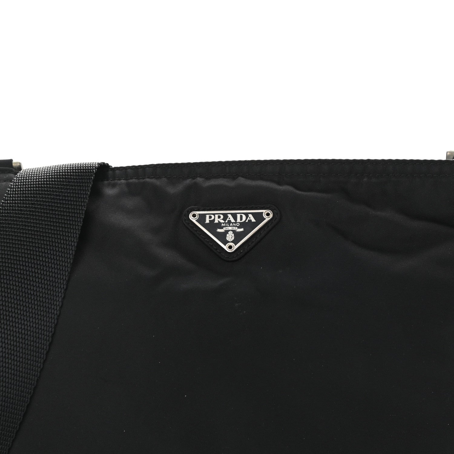 Prada Nylon Vela Flat Messenger Bag Black 8 of 11