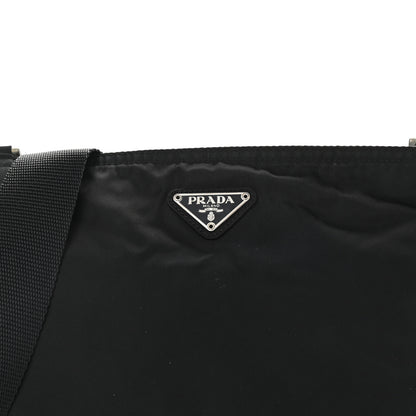 Prada Nylon Vela Flat Messenger Bag Black 8 of 11