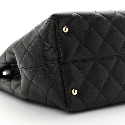 Chanel Caviar Quilted Small Shopping Tote Black 9 of 11
