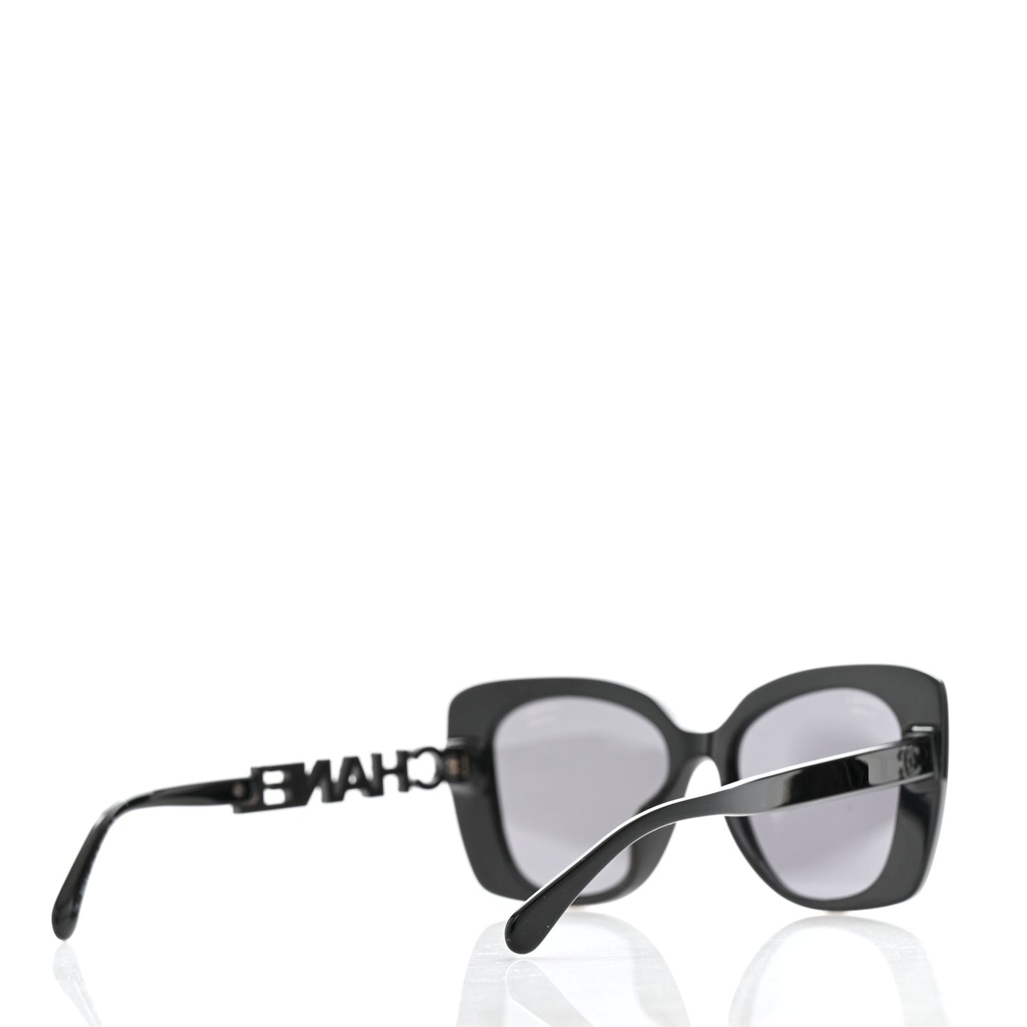 Acetate Strass Polarized Square Sunglasses 5422-B Black