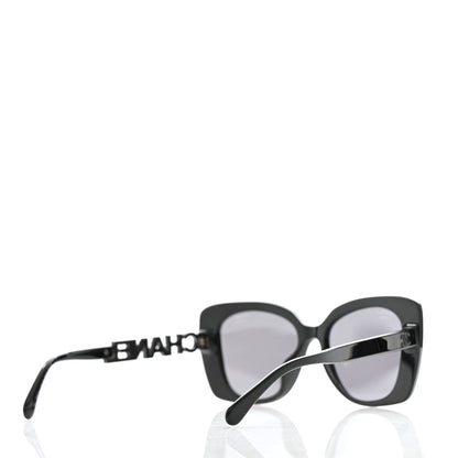 Chanel Acetate Strass Polarized Square Sunglasses 5422-B Black 4 of 8