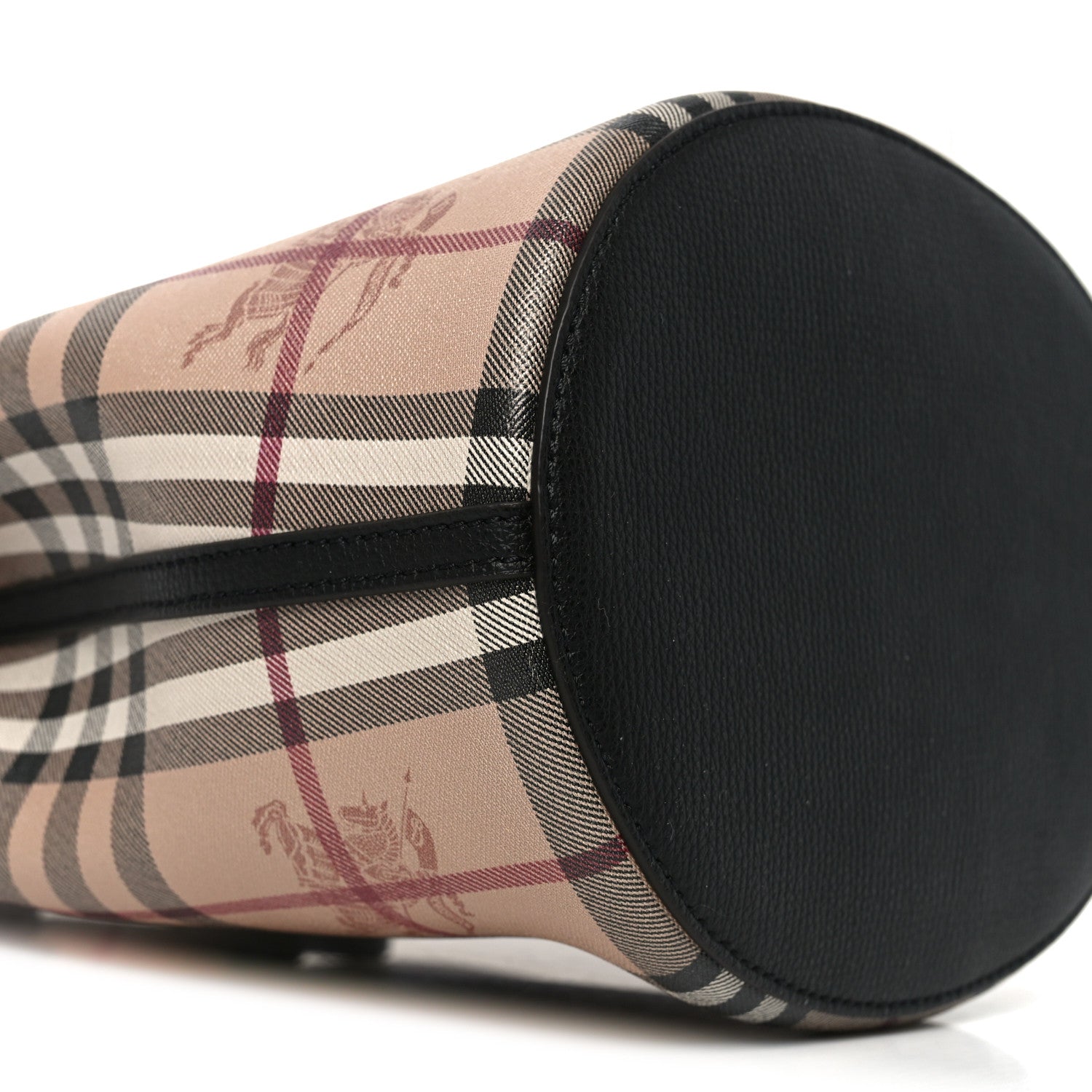 Burberry Haymarket Check Colours Small Lorne Bucket Crossbody Black 7 of 8