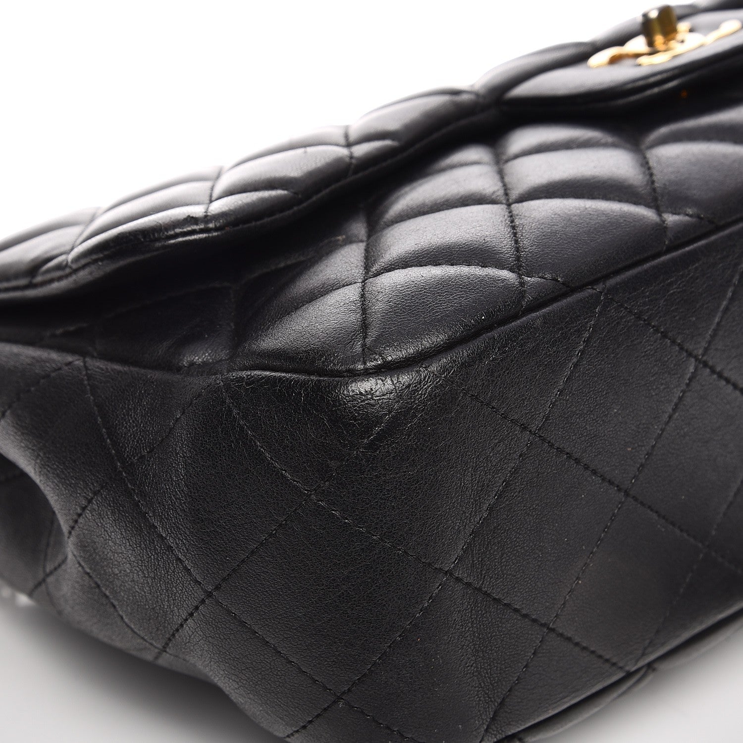Chanel Lambskin Quilted Jumbo Single Flap Black 13 of 15
