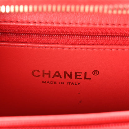 Chanel Caviar Quilted Medium CC Filigree Vanity Case Coral 6 of 9