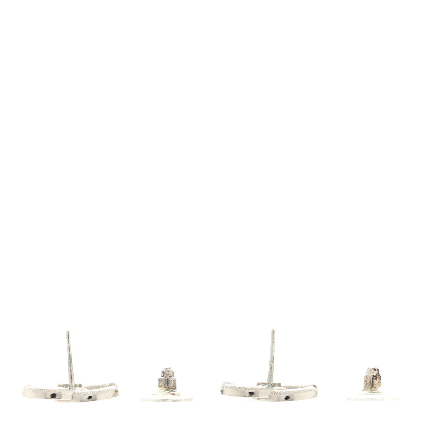 Crystal CC Earrings Silver