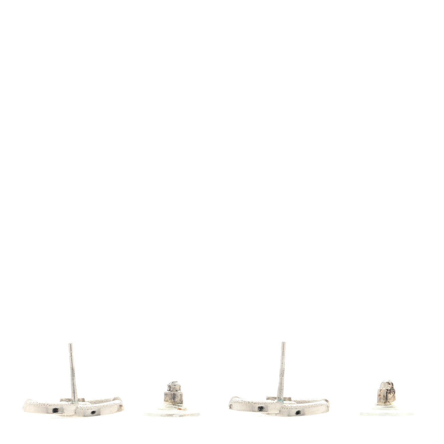 Chanel Crystal CC Earrings Silver 3 of 4