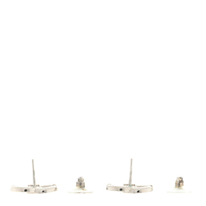 Chanel Crystal CC Earrings Silver 3 of 4