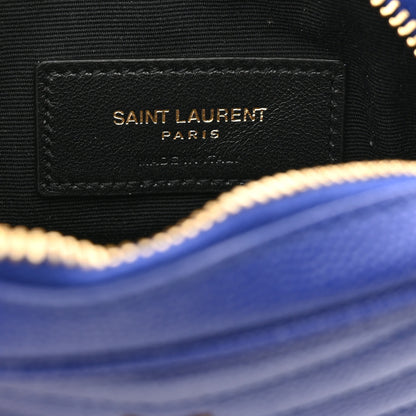 Saint Laurent Grain De Poudre Matelasse Monogram Baby Lou Camera Bag Sapphire Blue 7 of 8
