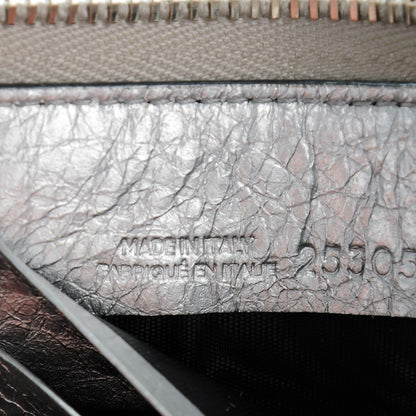 Balenciaga Agneau Giant 12 Silver Hardware Continental Zip Around Wallet Gris Aluminum 6 of 8