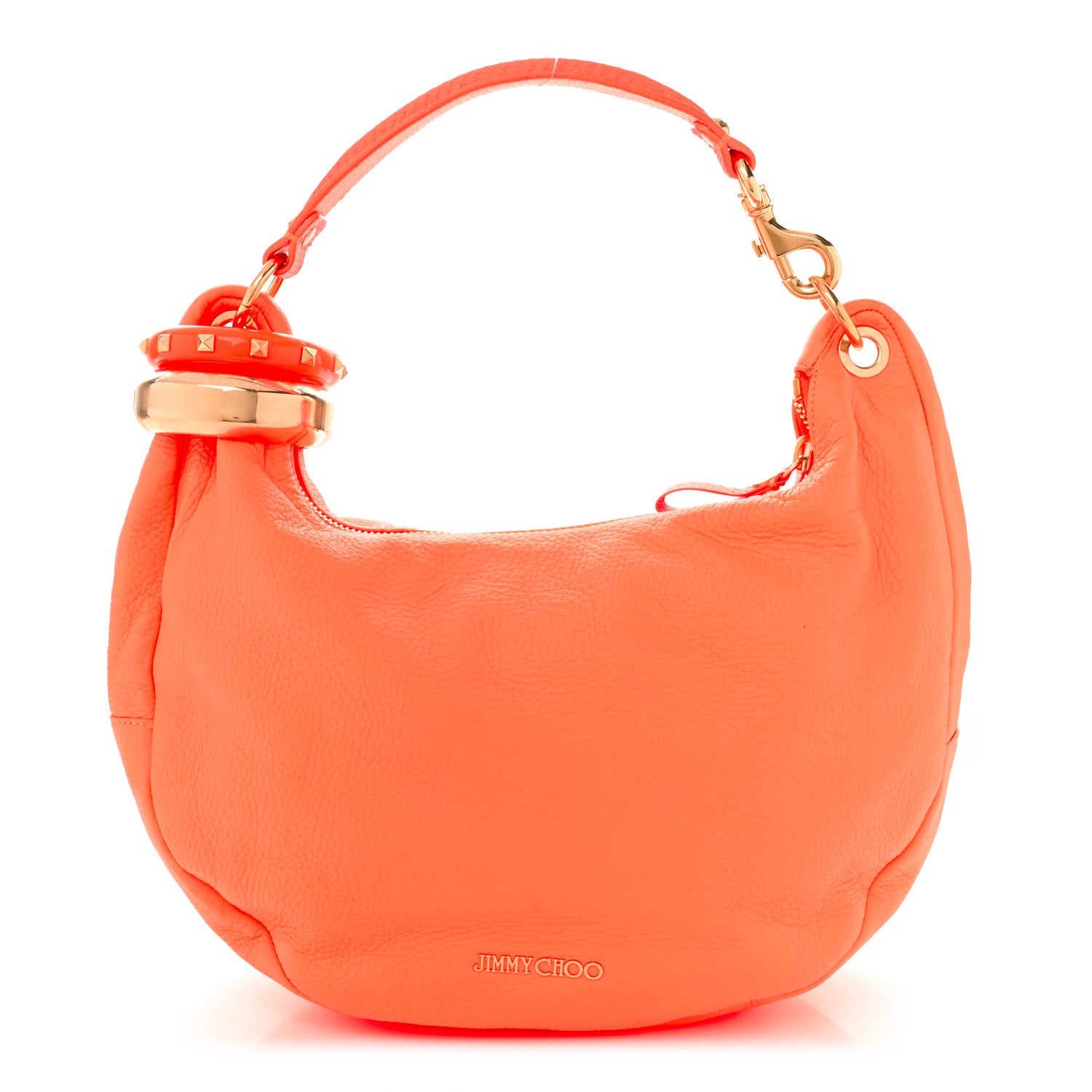 Jimmy Choo Deerskin Solar Hobo Orange 1 of 12