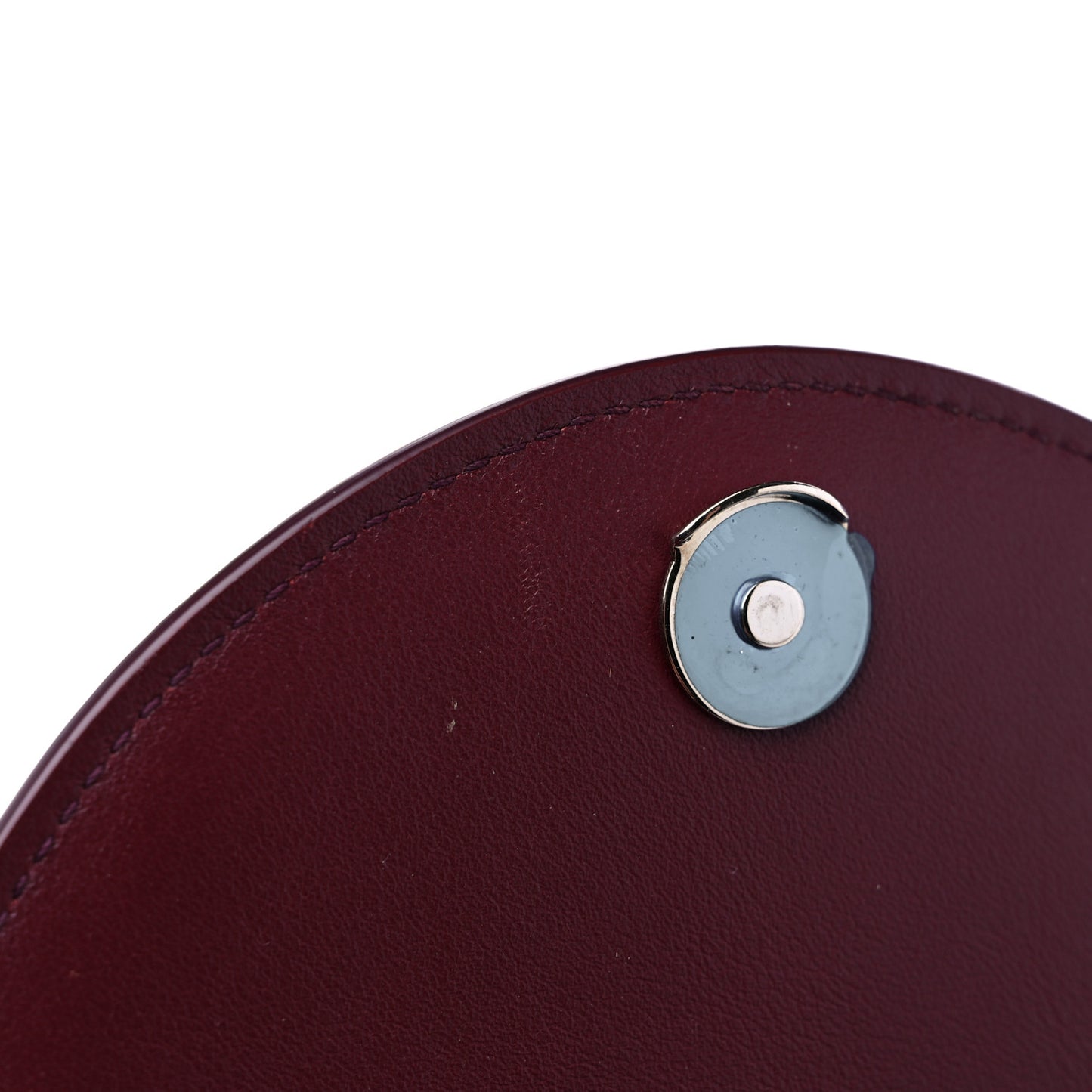 Calfskin Embossed Small Aby Lock Brown Purple