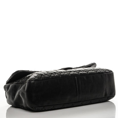 Chanel Lambskin Tweed Double Stitch Maxi Flap Black 4 of 7