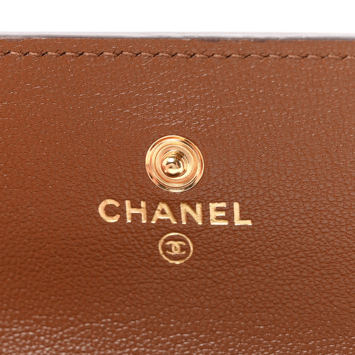 Chanel Goatskin CC Flap Card Holder Brown 6 of 9