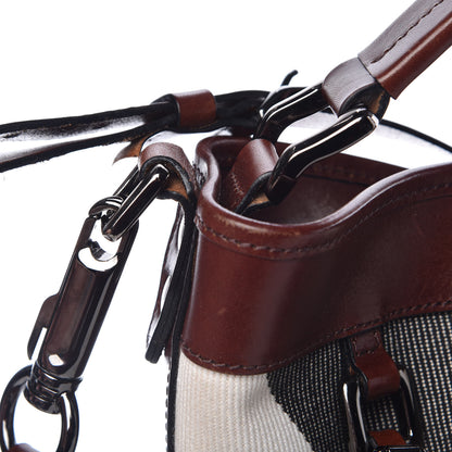 Burberry Canvas Mega Check Hobo Brown 13 of 13