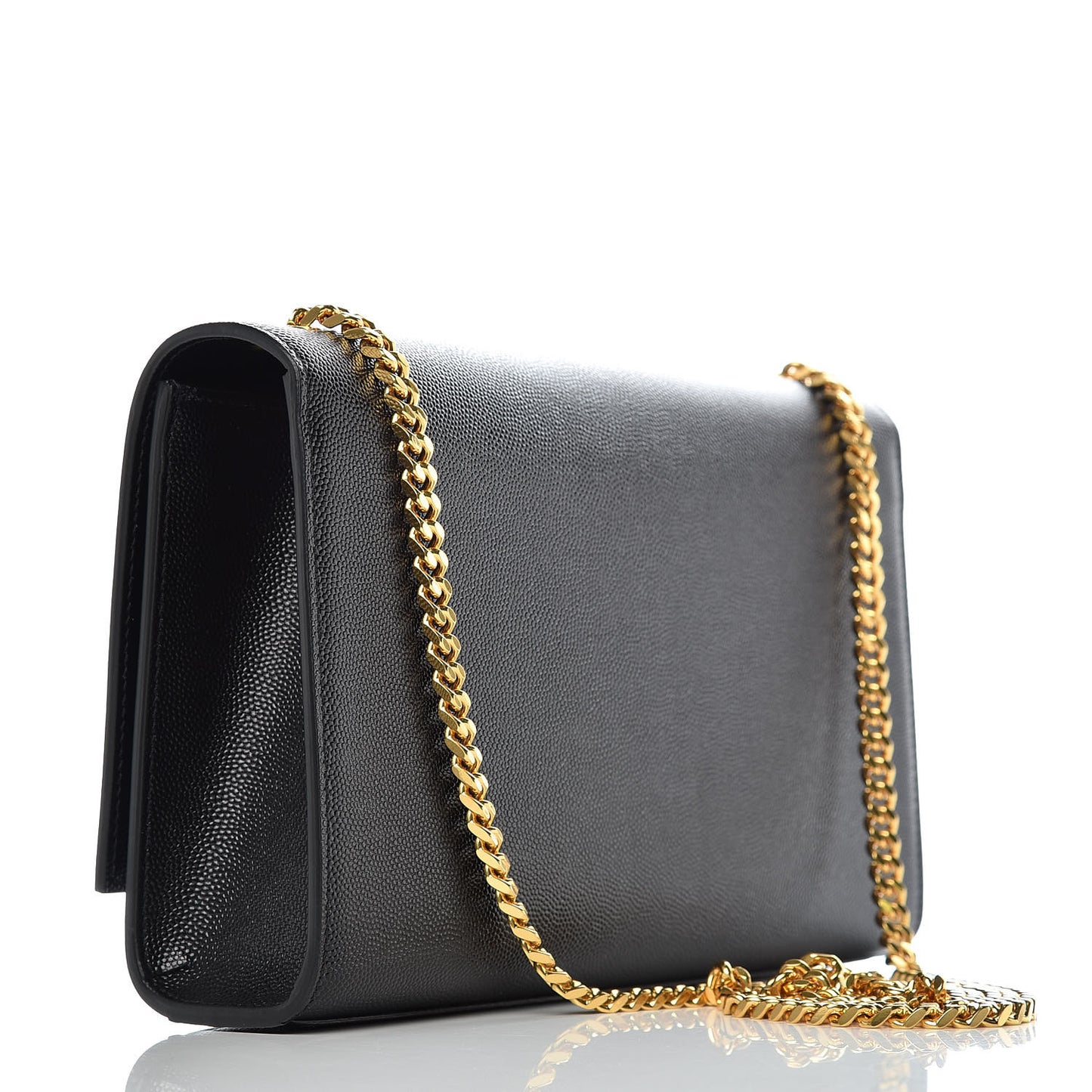 Grain De Poudre Medium Classic Monogram Kate Satchel Black