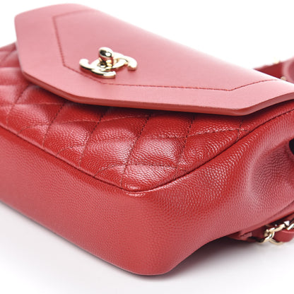 Chanel Caviar Quilted Flap Waist Bag Red 9 of 12