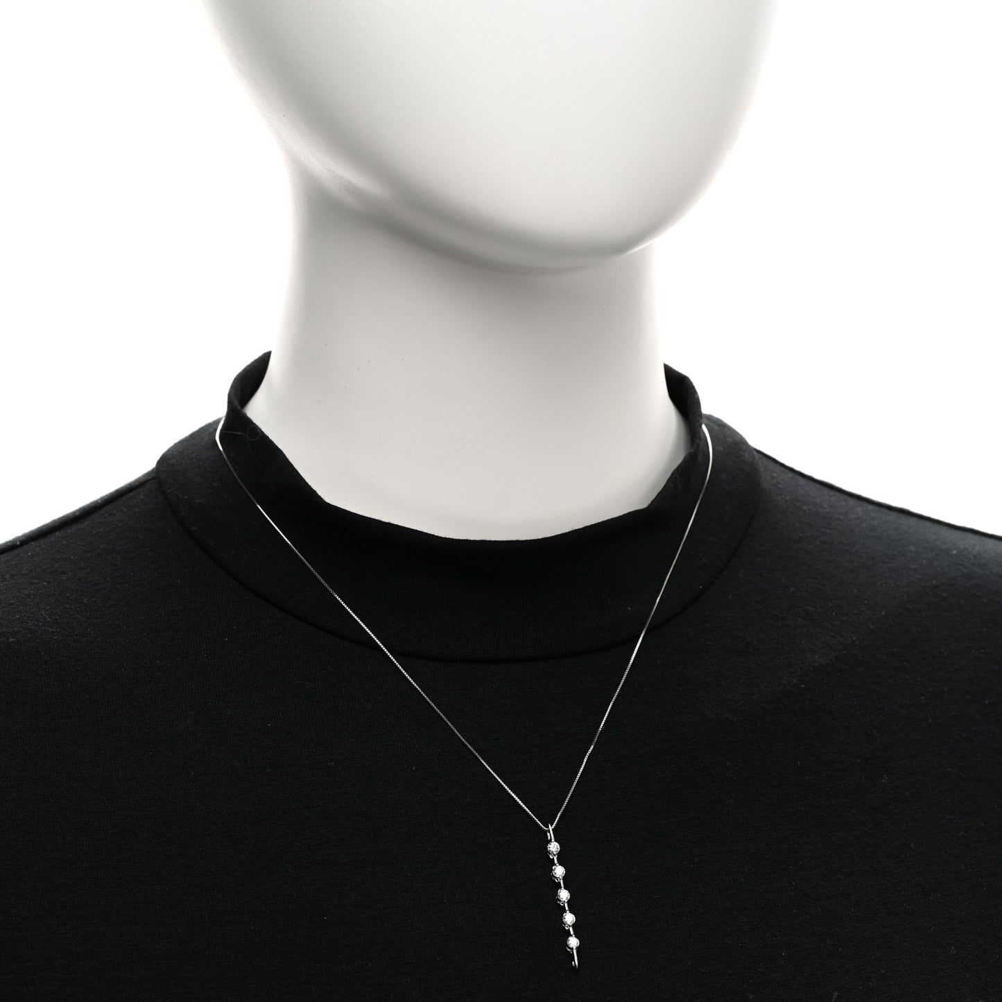 Platinum Diamond .50ctw Drop Pendant Necklace