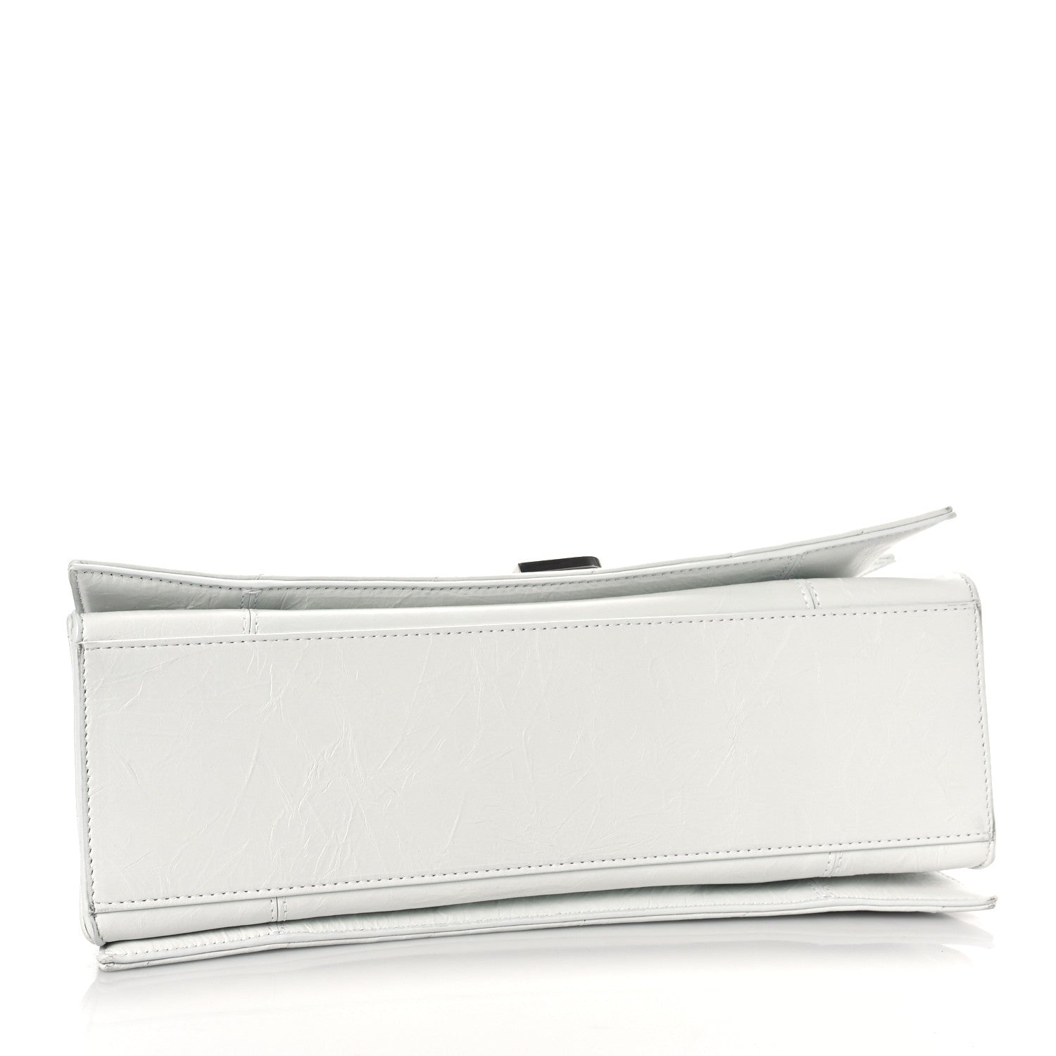 Balenciaga Crushed Calfskin Quilted Medium Crush Chain Bag Optic White 4 of 8