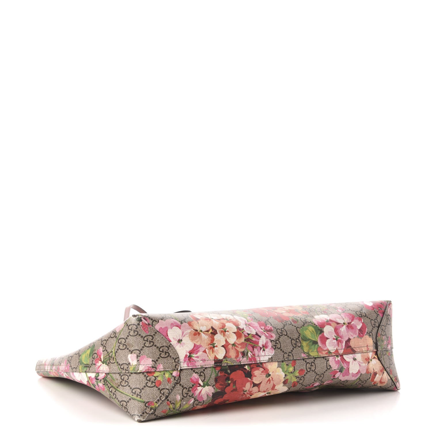 Gucci GG Supreme Monogram Blooms Medium Reversible Tote Beige Multicolor Dry Rose 4 of 14