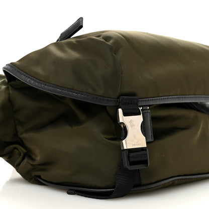 Prada Tessuto Nylon Triangle Shoulder Bag Green 12 of 13