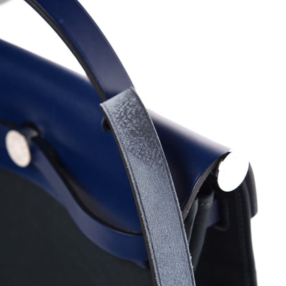 Hermes Vache Hunter Toile Herbag Zip 31 PM Vert Cypress Bleu Saphir 9 of 11