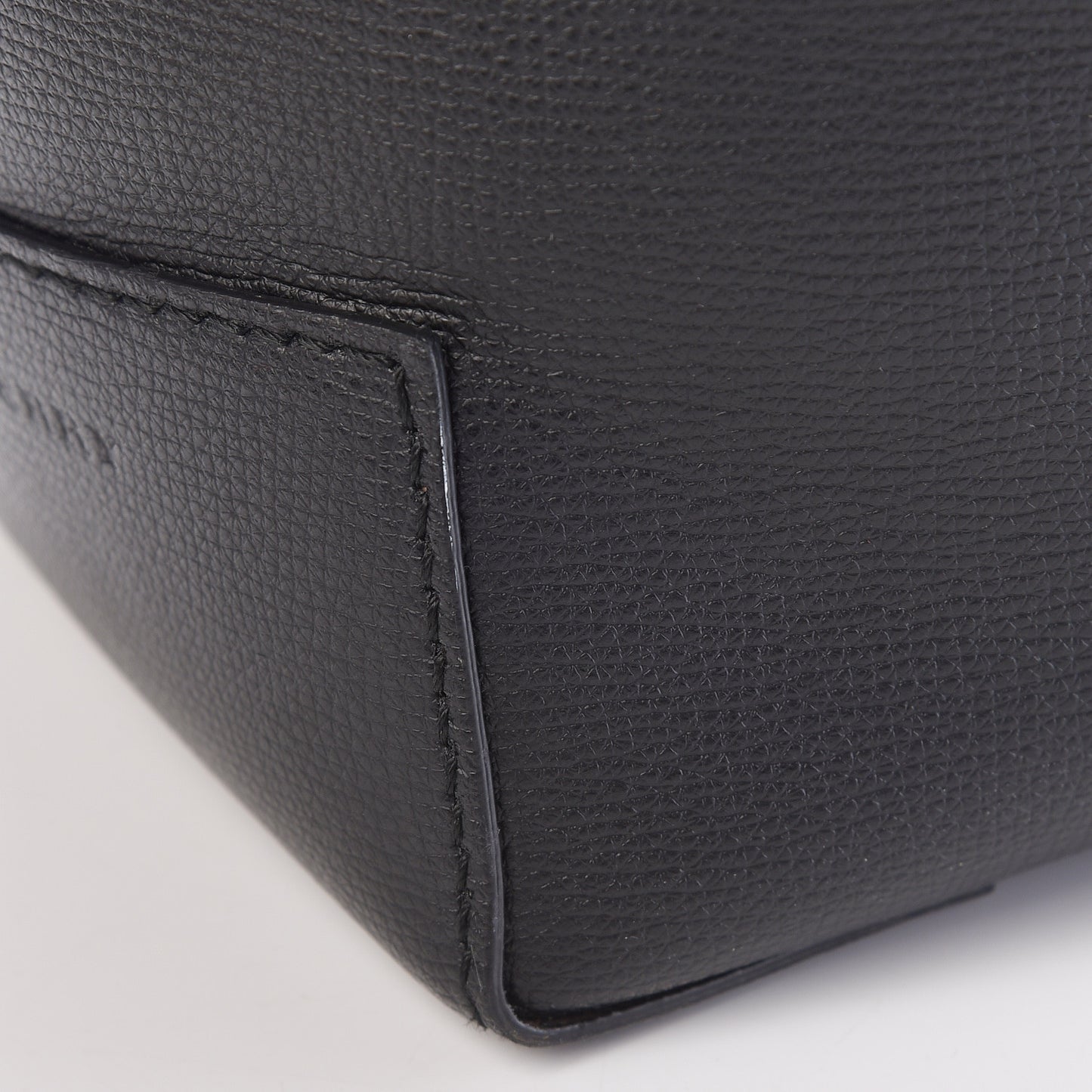 Calfskin Crest Embossed Small Tote Black