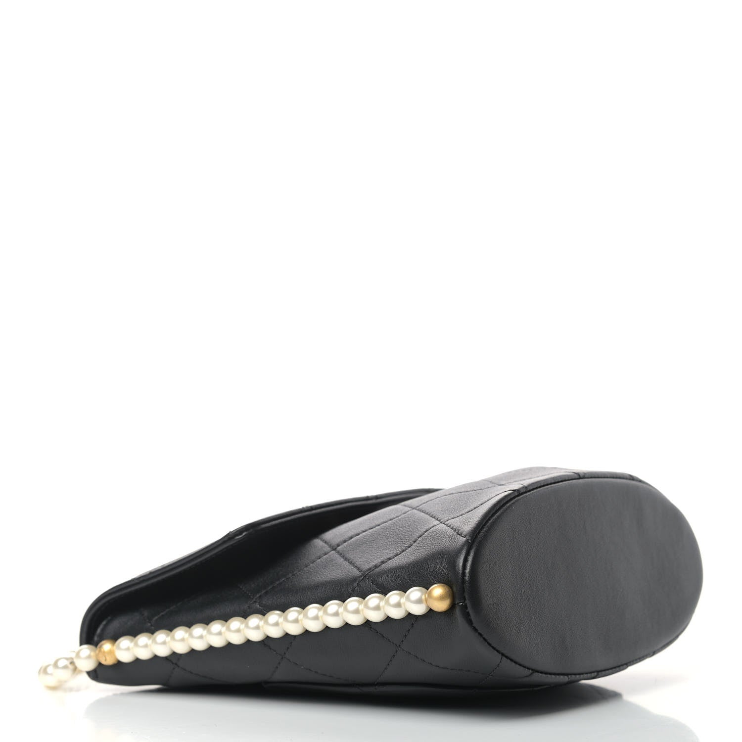Chanel Calfskin Quilted Pearl Small About Pearls Hobo Bag Black 4 of 9