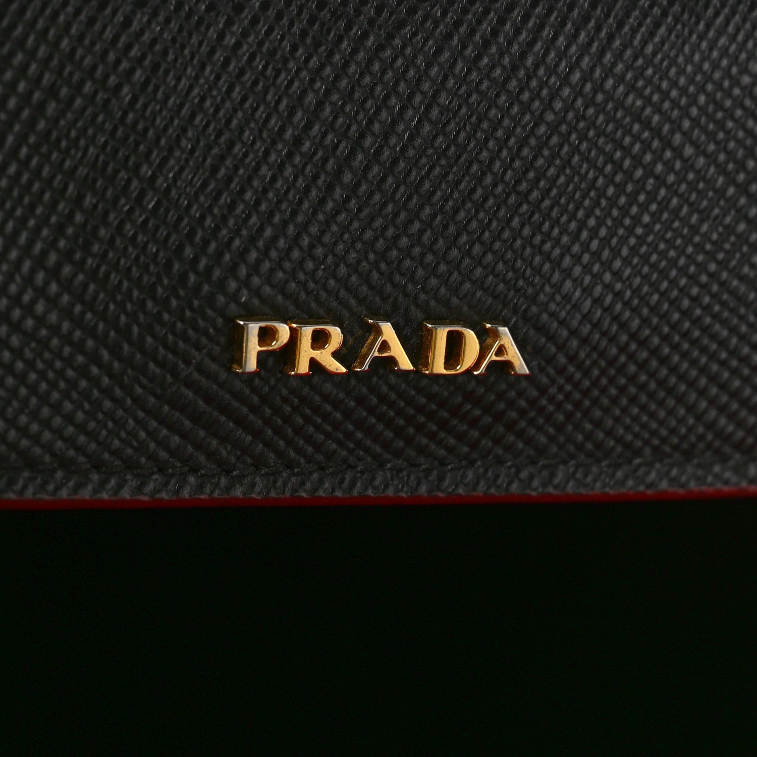 Prada Saffiano Cuir Medium Double Bag Black Fuoco 7 of 13