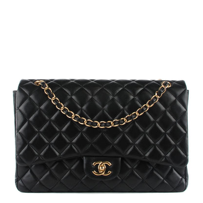 Chanel Lambskin Quilted Maxi Single Flap Black 1 of 8