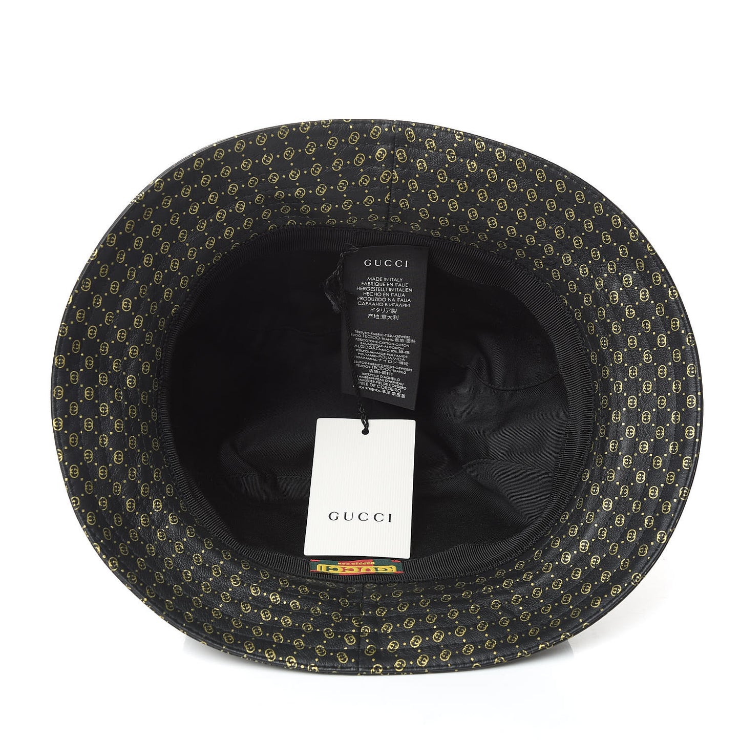 X DAPPER DAN Velvet Nappa Ayers GG Micro Monogram Fedora S Black