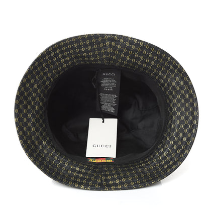 Gucci X DAPPER DAN Velvet Nappa Ayers GG Micro Monogram Fedora S Black 4 of 6