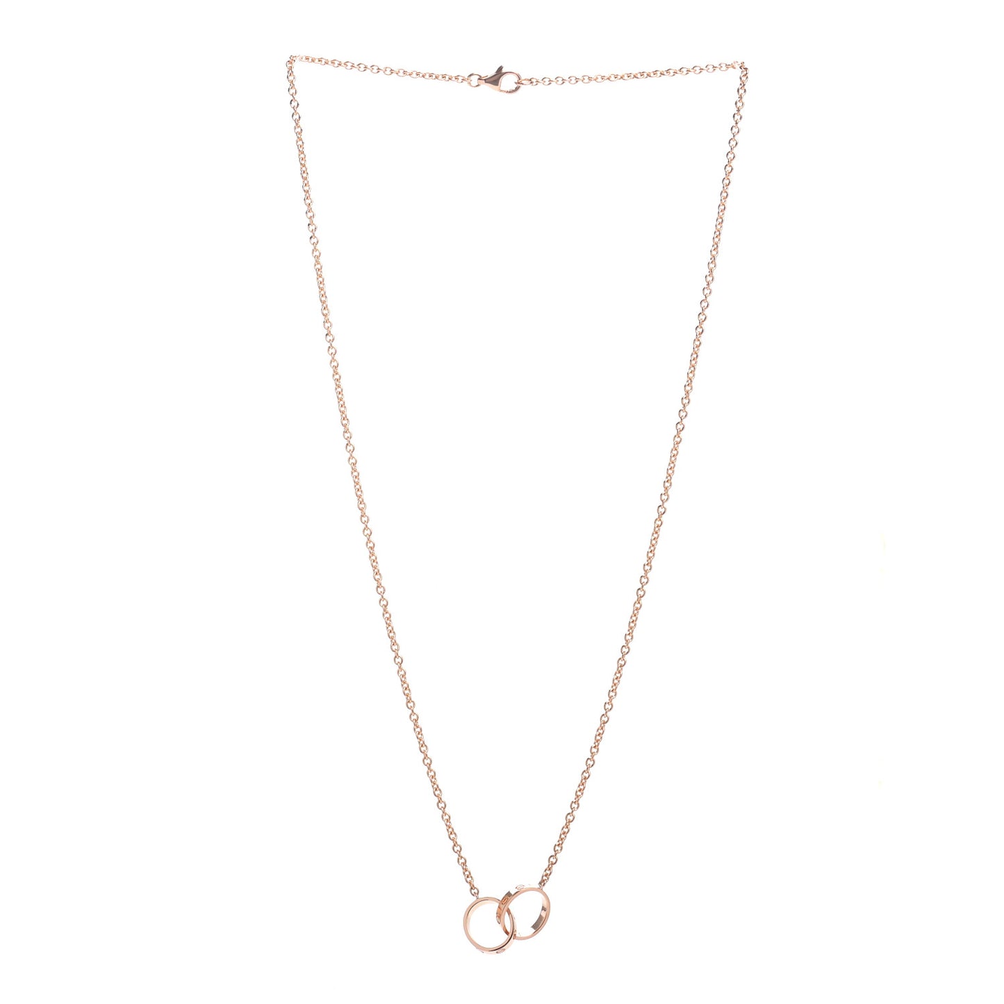 18K Pink Gold Interlocking LOVE Necklace
