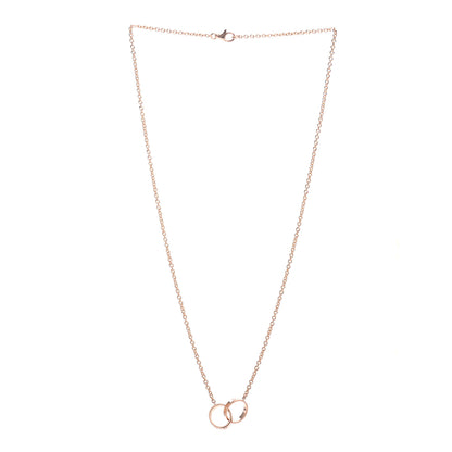 Cartier 18K Pink Gold Interlocking LOVE Necklace 3 of 7
