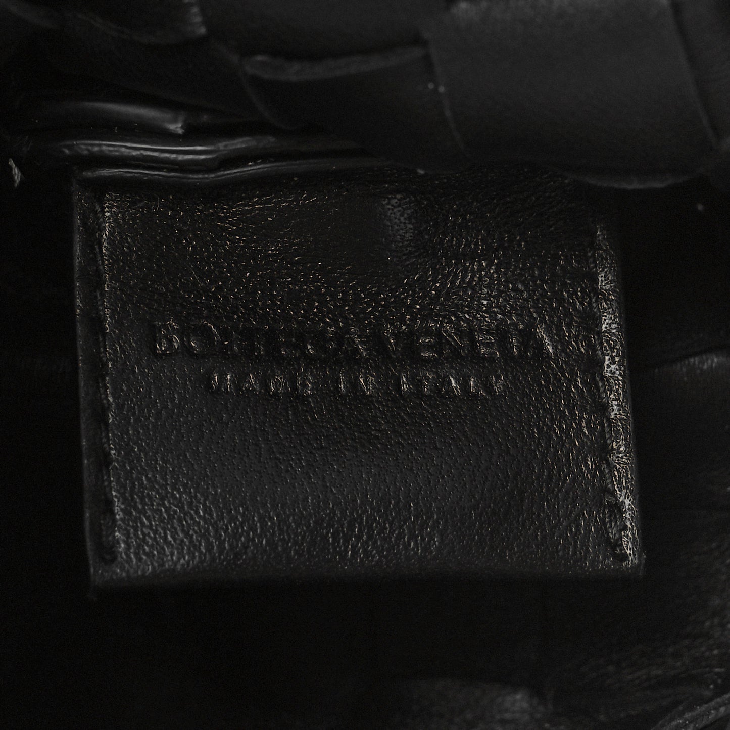 Nappa Intrecciato Mini Sardine Bag Black