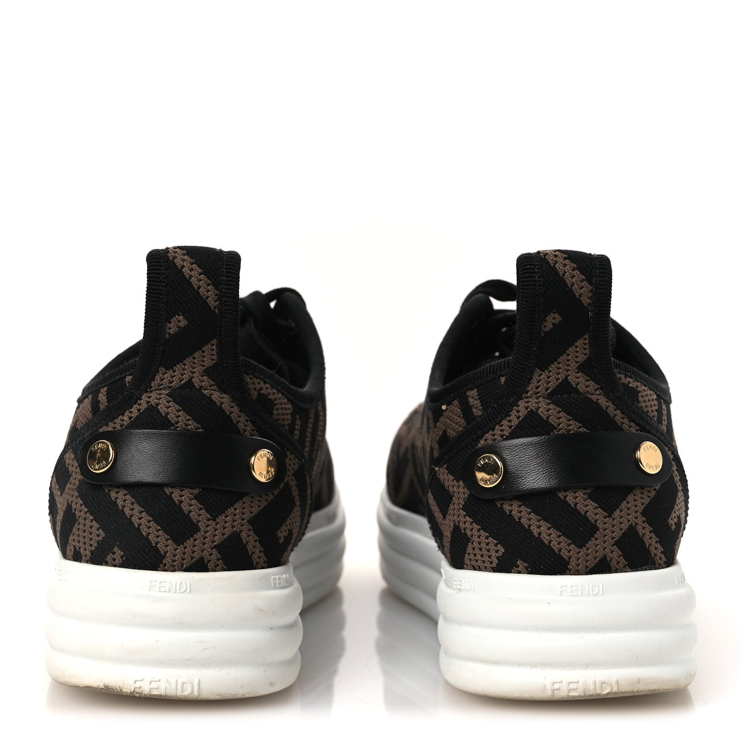 Fabric FF Micro-Perforated Rise Low Top Sneakers 36.5 Tobacco Black