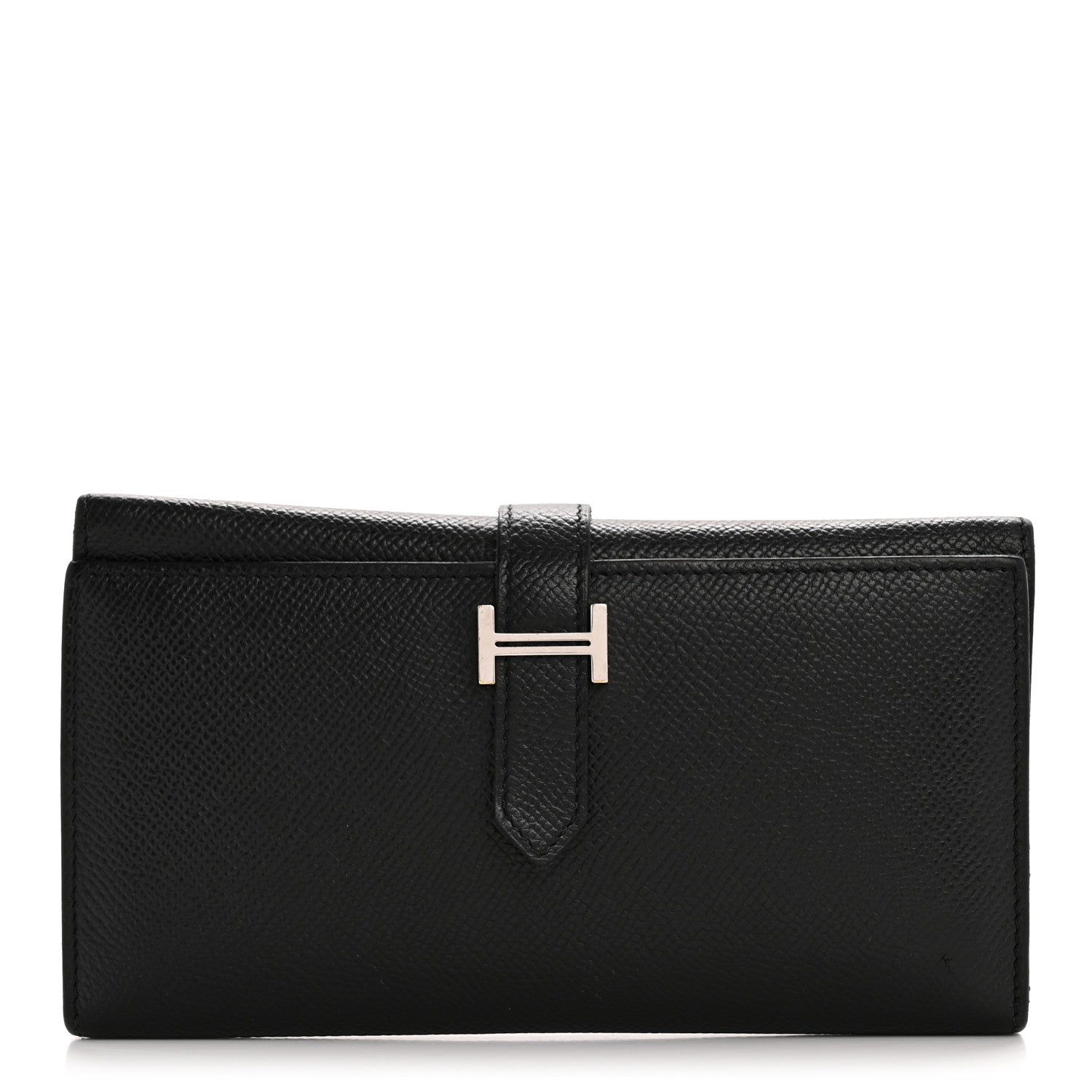 Hermes Epsom Tri-Fold Bearn Gusset Wallet Black 1 of 8