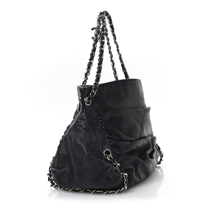 Chanel Lambskin Large Sharpei Shoulder Bag Blue 3 of 10
