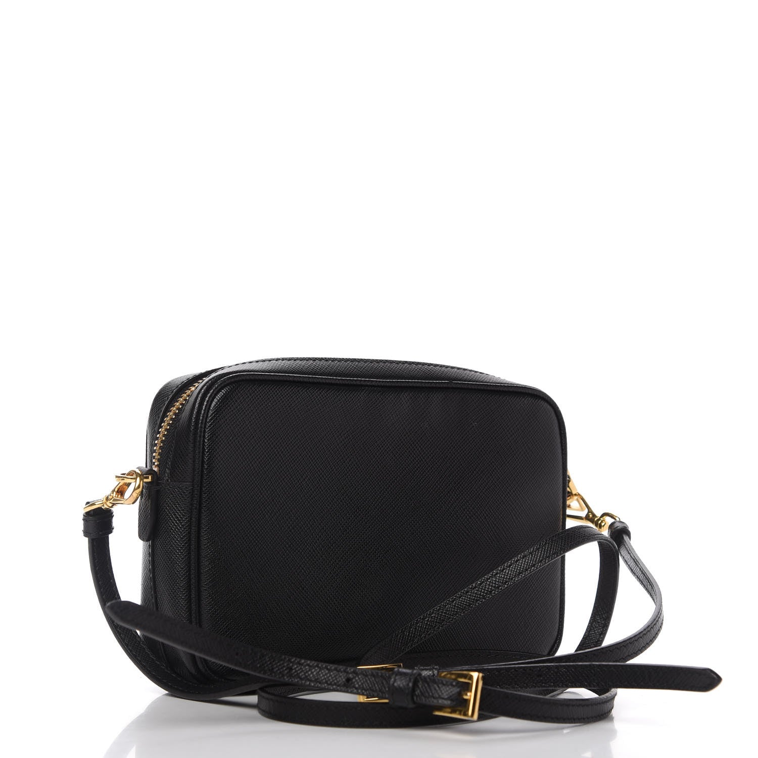 Prada Saffiano Lux Small Camera Crossbody Bag Black 3 of 10