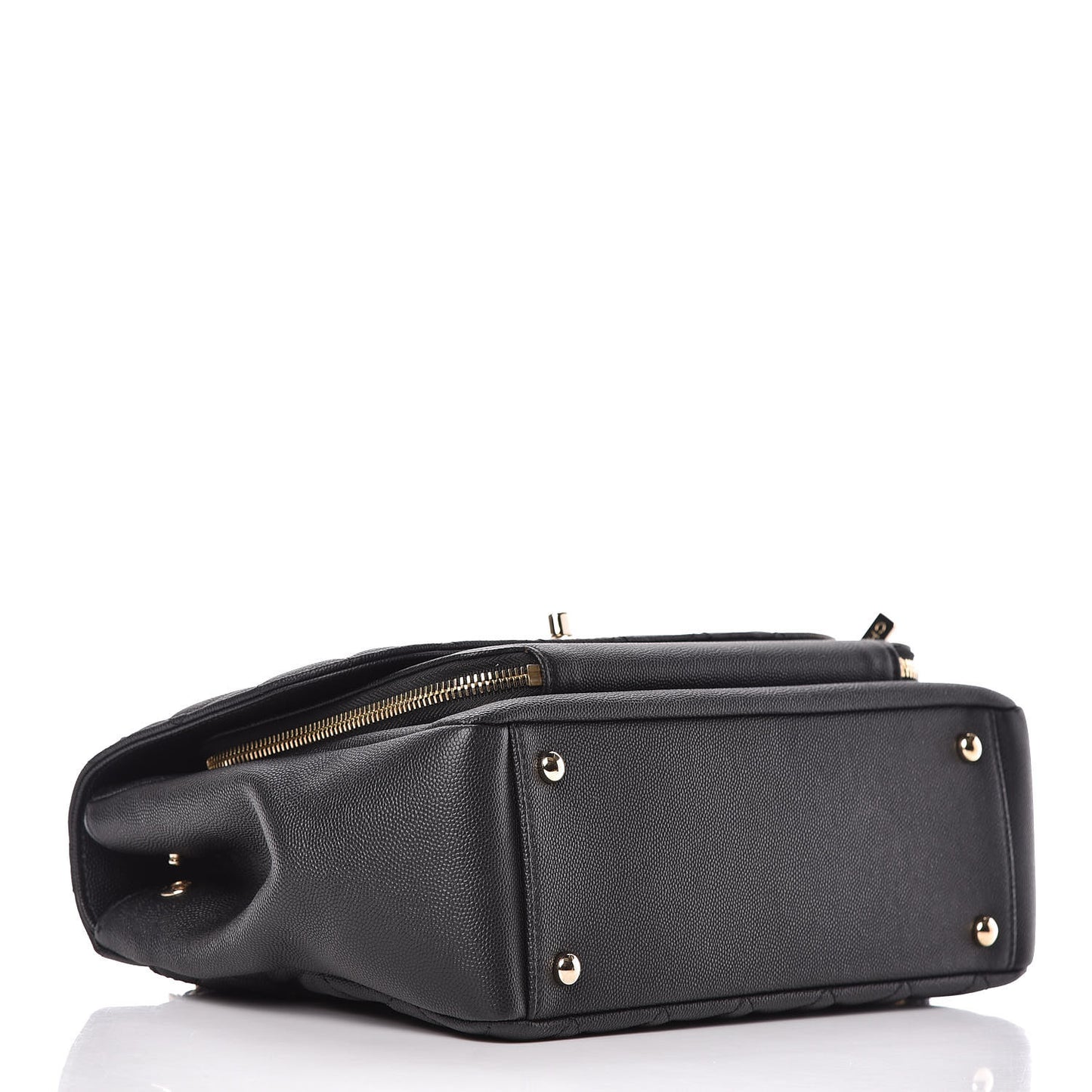 Caviar Quilted Large Business Affinity Flap Black