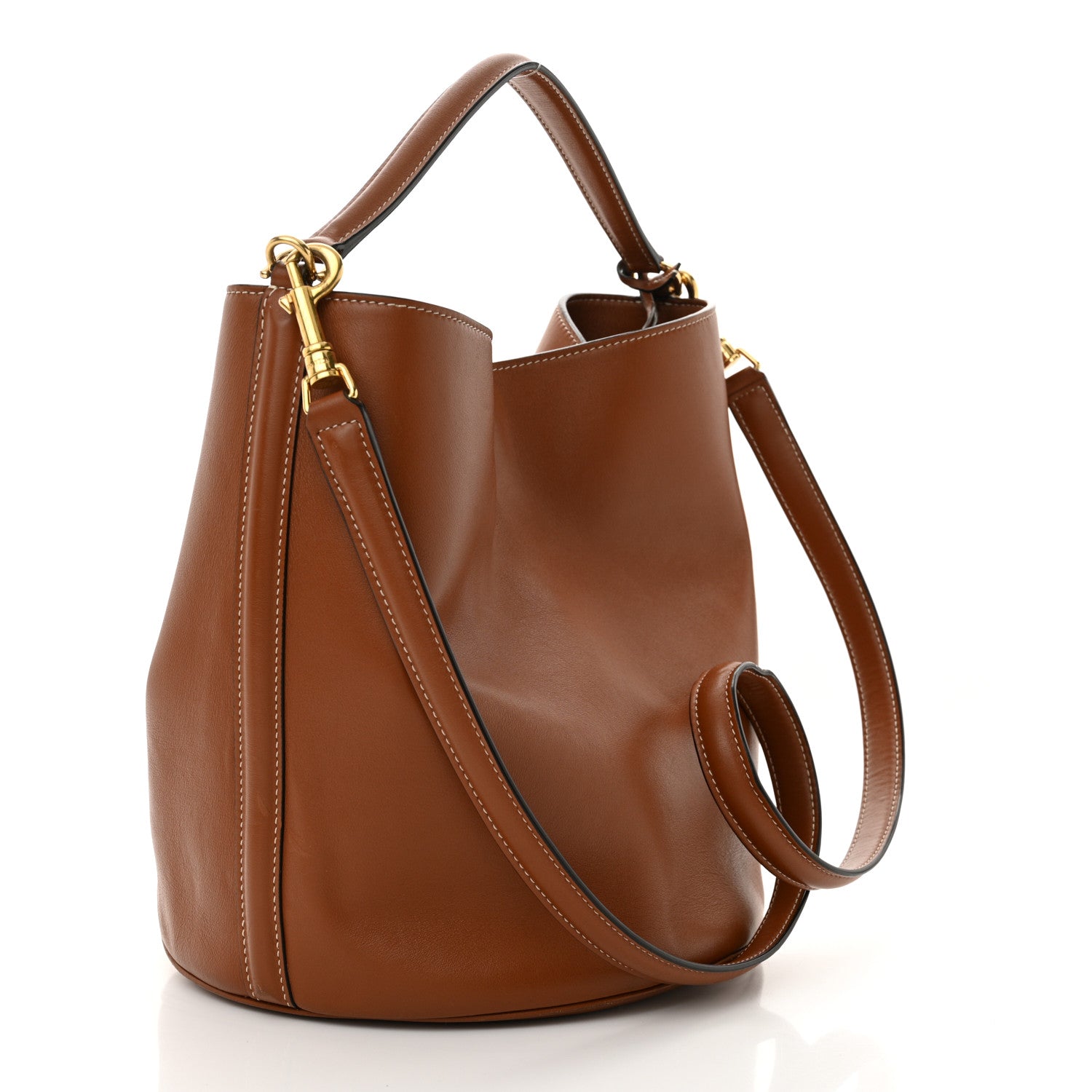 Celine Smooth Calfskin Bucket 16 Bag Tan 1628630 – FASHIONPHILE
