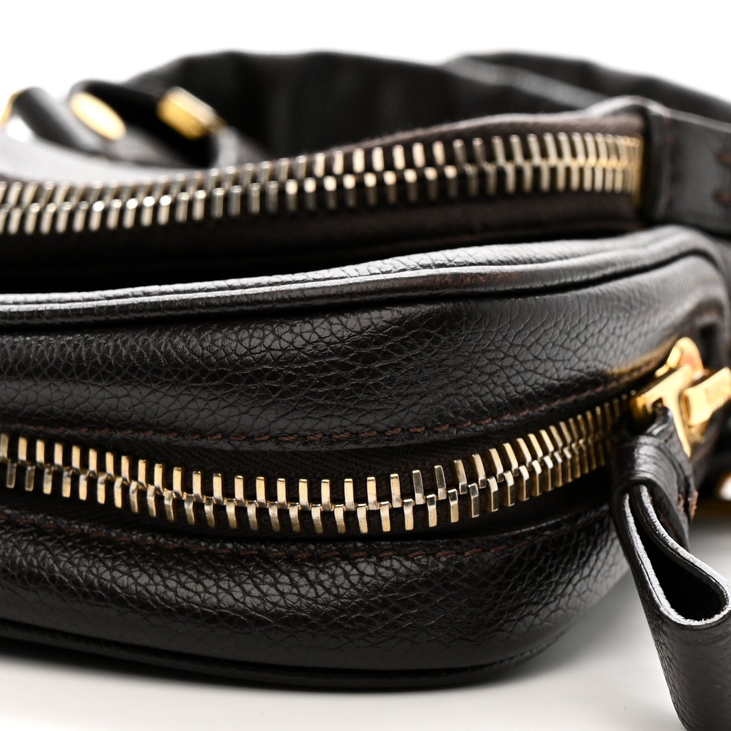 Calfskin Mini Jennifer Crossbody Bag Brown
