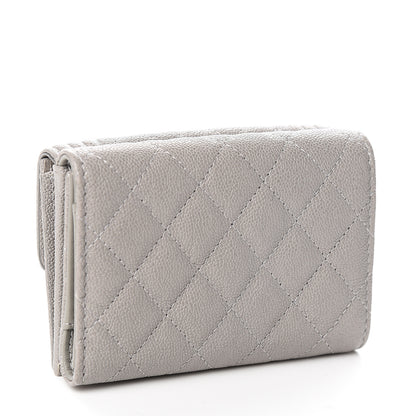 Chanel Iridescent Caviar Quilted Small Boy Flap Wallet Grey 2 of 8