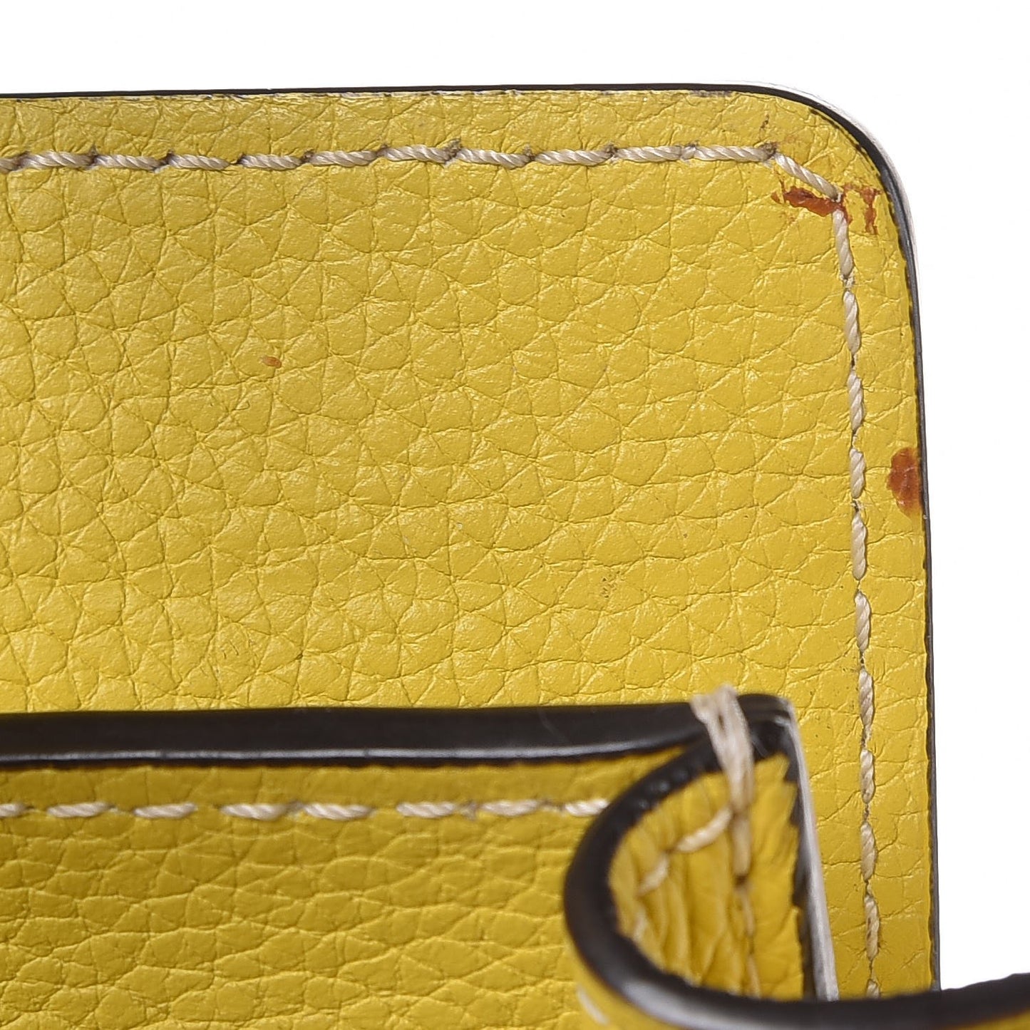 Drummed Calfskin Mini Luggage Citron