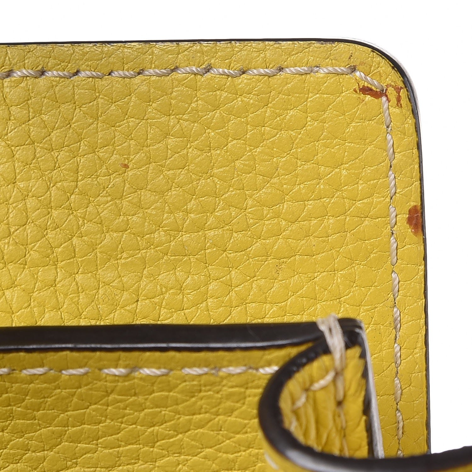 Celine Drummed Calfskin Mini Luggage Citron 11 of 18
