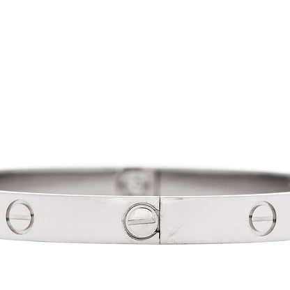 Cartier 18K White Gold LOVE Bracelet 19 4 of 8